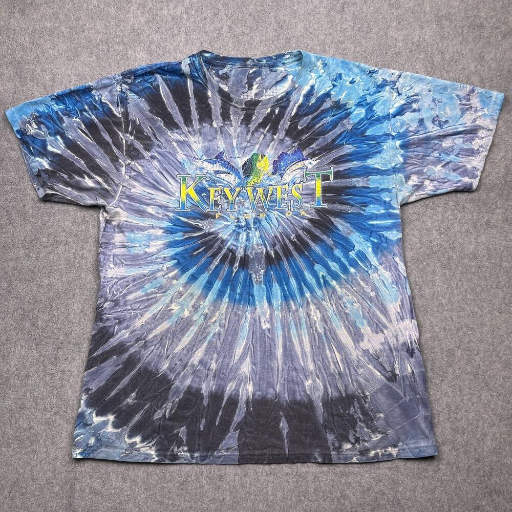 vintage key west florida tie dye t-shirt graphic xl